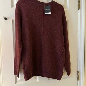 Topshop Deep Red Knit Sweater